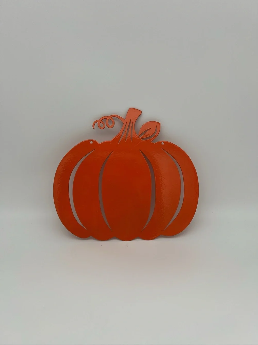 Redline Steel Laser Cut Metal Orange Pumpkin Accent - Festive Fall Decor